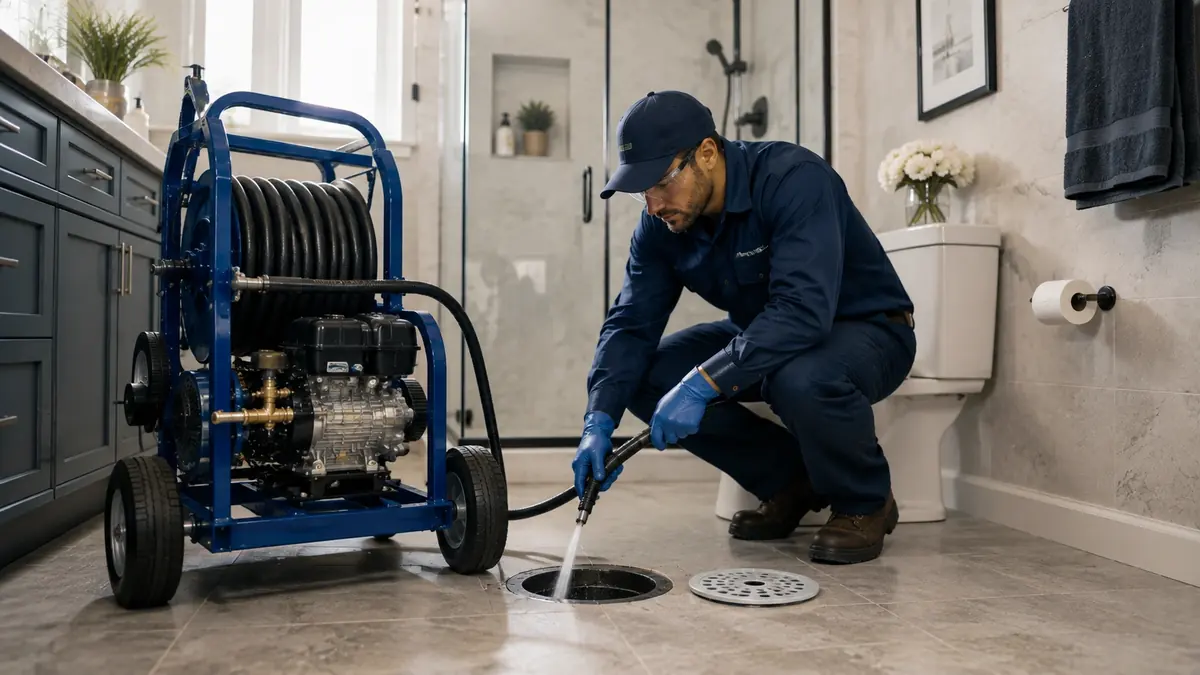 Bathroom Drain Hydro Jetting in Tulare