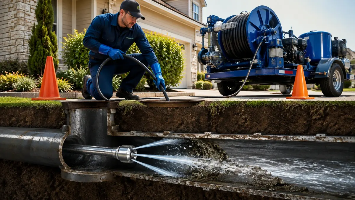 Main Sewer Line Hydro Jet Cleaning in Tulare
