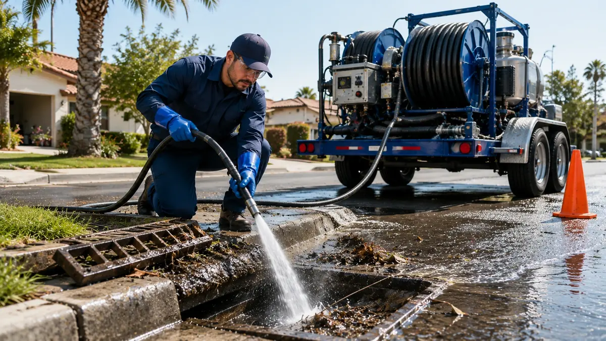 Storm Drain Hydro Jet Cleaning in Tulare