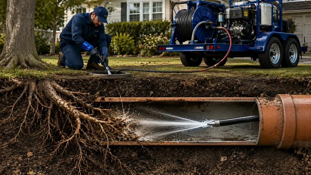 Tree Root Removal with Hydro Jetting in Tulare